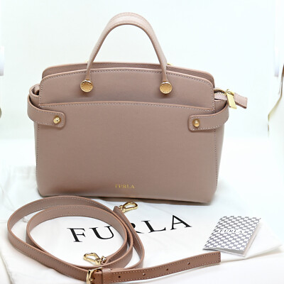 Furla Agata Tasche rosa, altrosa, Schultertasche, Henkeltasche, Staubbeutel