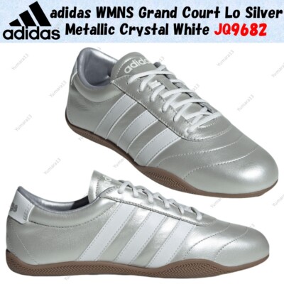 ◆正規品◆ADIDAS GRAND COURT LO(W)◆関税込◆男女共用◆人気◆ adidas WMNS Grand Court Lo Silver Metallic Crystal White