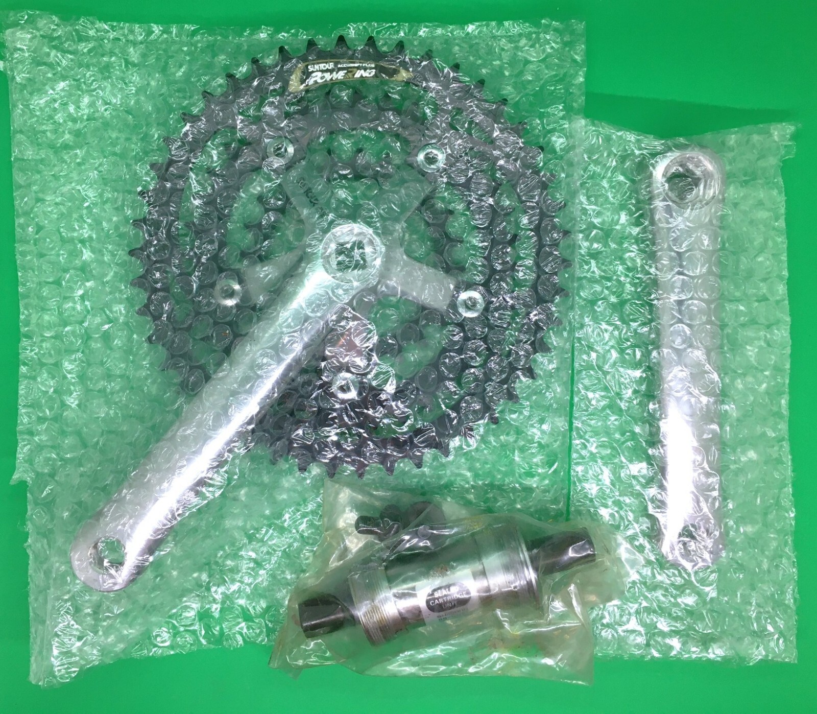 Suntour XC Triple Crankset Custom Bikesmith Design 155mm 24/36/46 Japan NOS w/BB