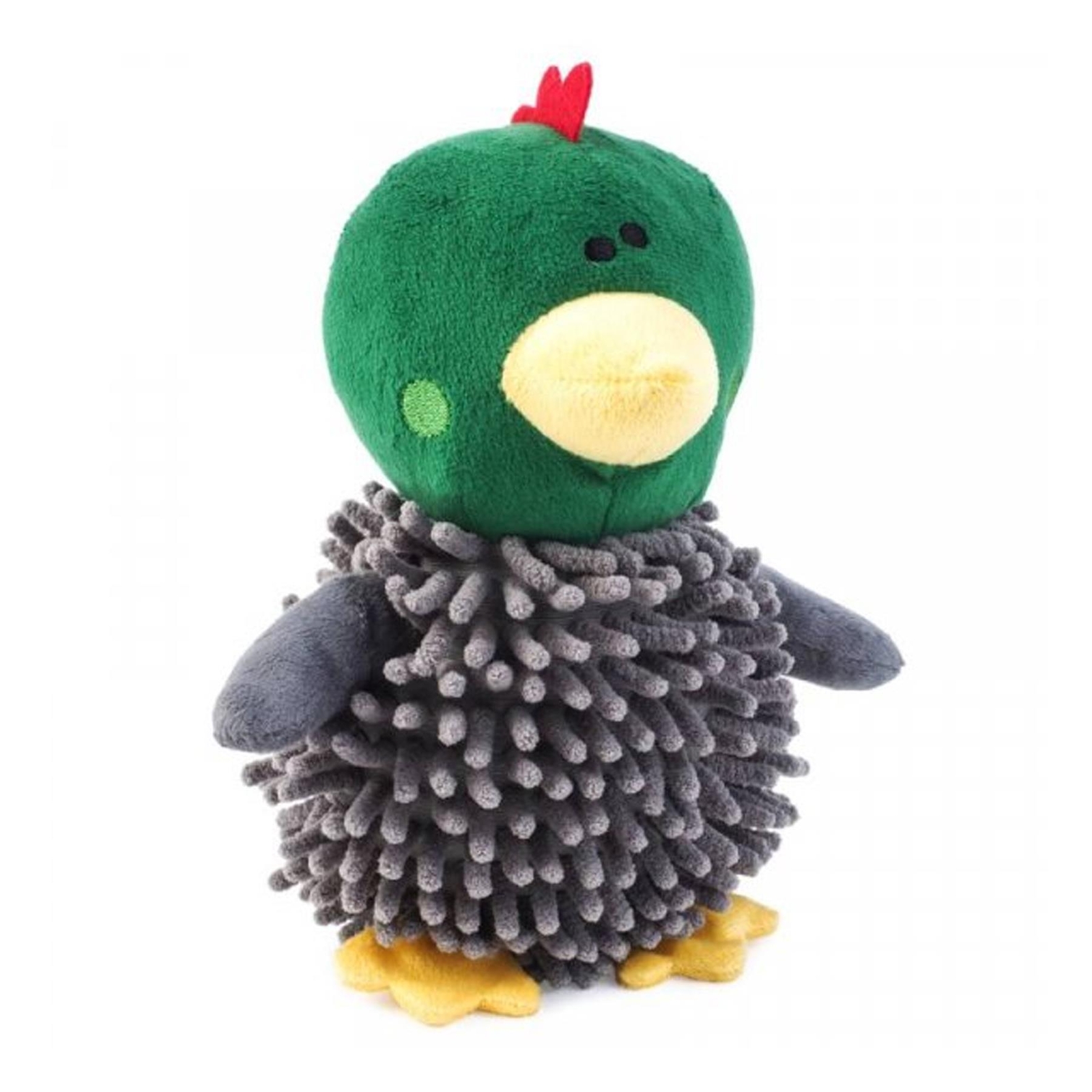 Plush Fabric Drake Dog Toy with Built in Squeaker - Farm Animal Themed Gifts