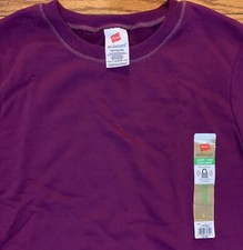Hanes Women's EcoSmart Crewneck Sweatshirt Purple 1X Cotton Poly NWT JAX