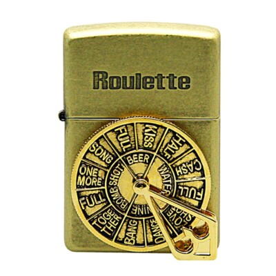 Zippo Feuerzeug 250 Classic KR Custom / Brass Antique Roulette Emblem Neu in Box