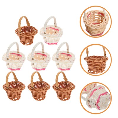  8 Pcs Mini-Handkorb Kleine Körbe Zur Dekoration Minikörbe Gefallen