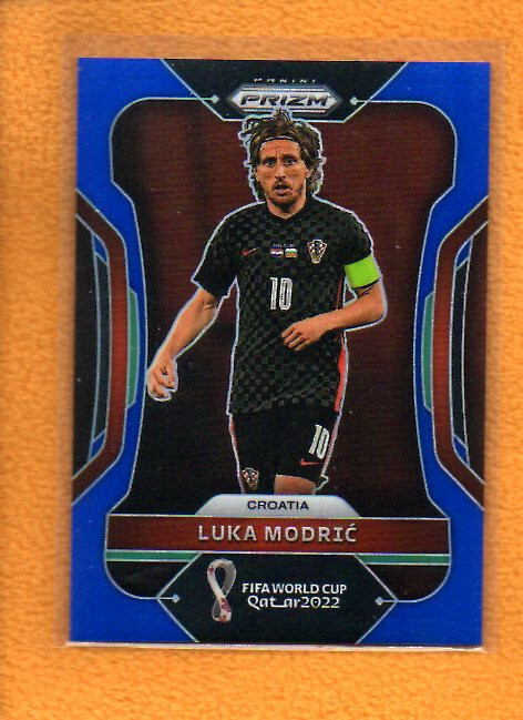 Luka Modric 2022 Panini Prizm FIFA World Cup Prizms Blue #61 /299 Croatia