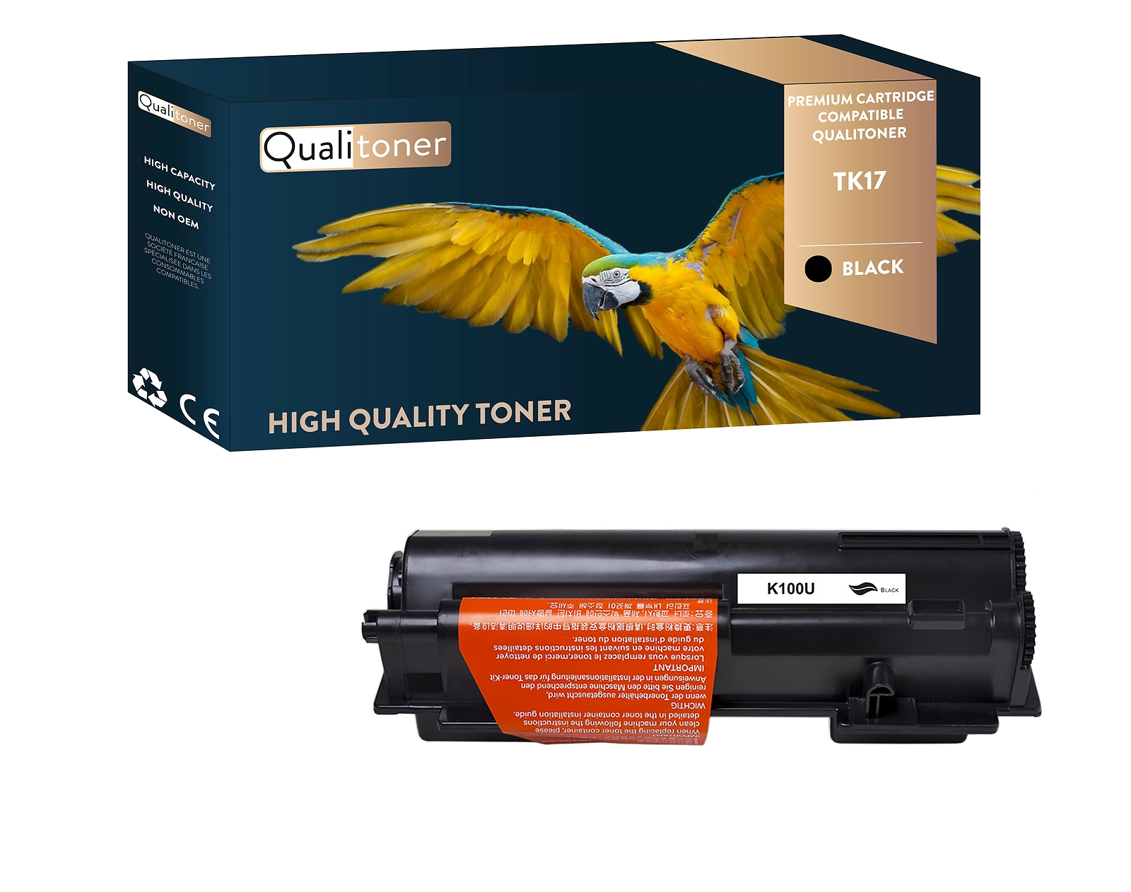 Toner TK17 compatible Kyocera cartouche laser noire pour impression de bureau