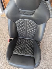 Grade A Left Driver Leather Seat Black Diamond Stitched 12-18 Audi S7 C7 Grade A Left Driver Leather Seat Black Diamond Stitched 12-18 Audi S7 C7