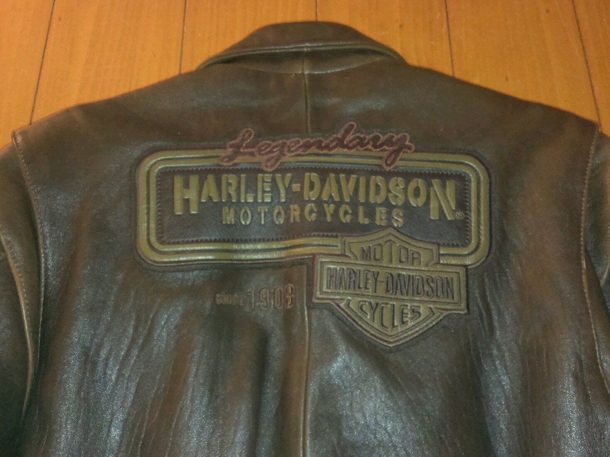 HARLEY DAVIDSON (XL SMALL LEGENDARY HIGH ROLLER LEATHER BOMBER