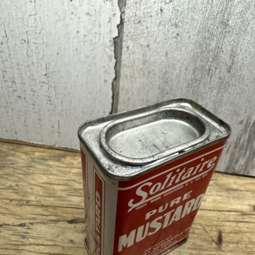 Vintage Solitario Spice Tin - Senape - Morey Mercantile Denver CO Pubblicità - Foto 5 di 7
