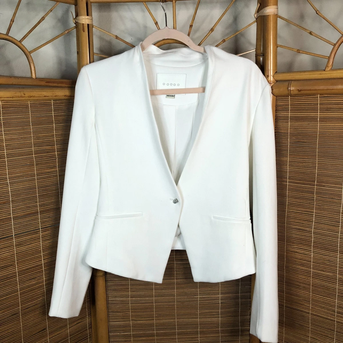 White blazer 2025 with silver buttons