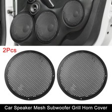 2pcs 8'' Car Audio Speaker Cover Mesh Subwoofer Grill Horn Guard Protector Black