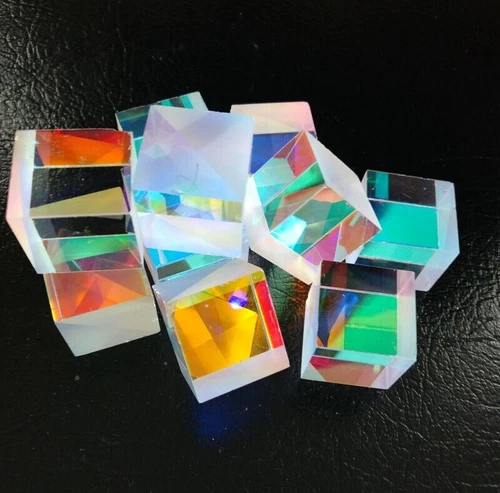 10pc Defective Optical Glass Prism X-cube Dichroic Cube 22*22mm DIY Decoration