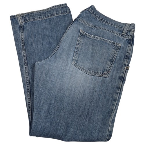 Banana Republic Jeans Mens 36x32 Blue Wide Leg Baggy Relaxed Denim