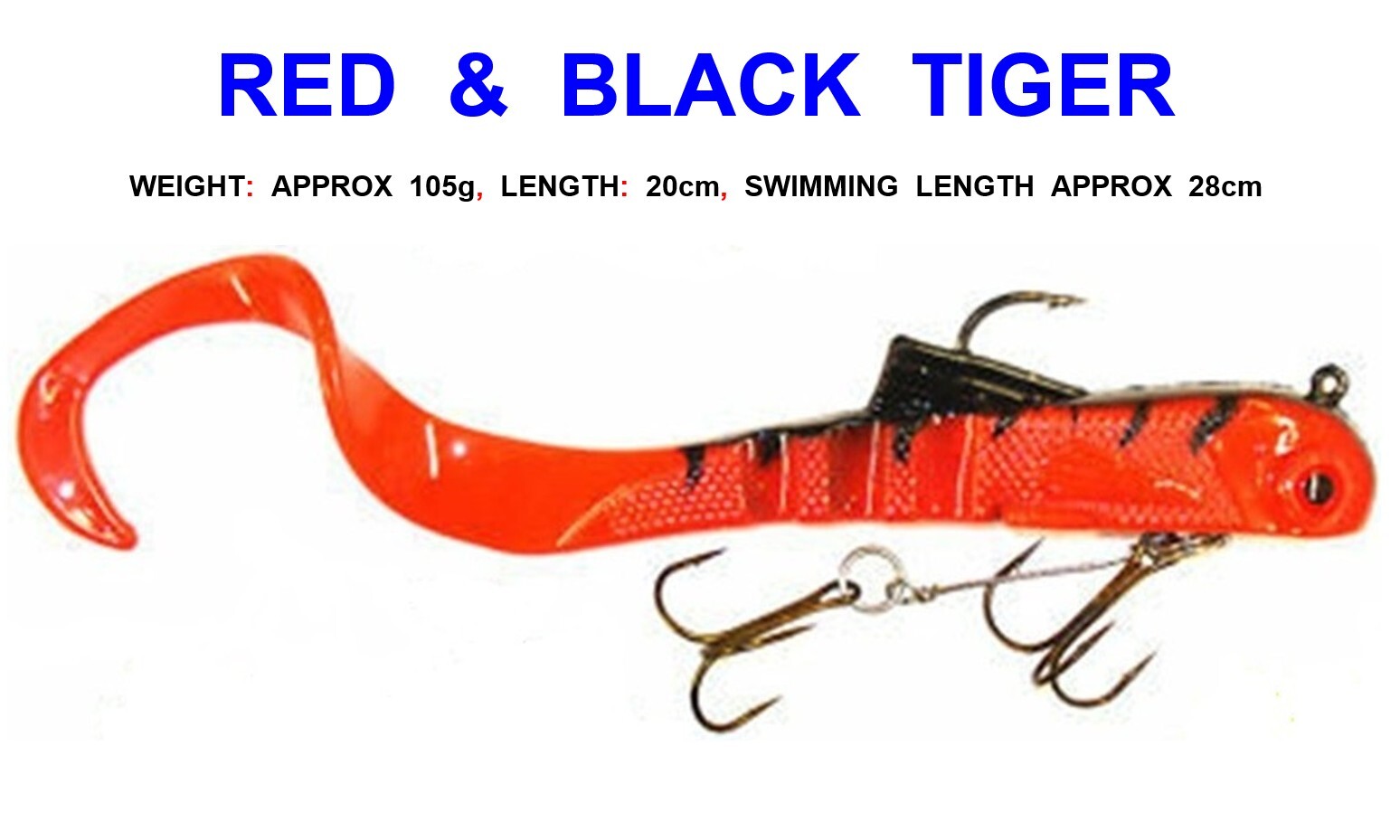 3 LARGE 105g BULLDOG PIKE LURES SEA COARSE FISHING SOFT BAIT JIG HEAD SHAD PLUGS - Image 4