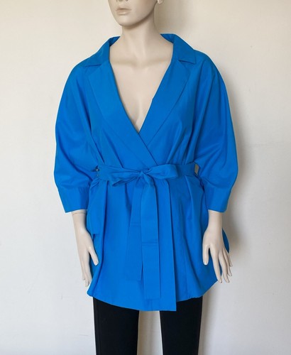 MARINA RINALDI, Cotton Blend Blouse Jacket, Plus Size 27 MR, 18W, 48 DE, 56 IT - Picture 10 of 14