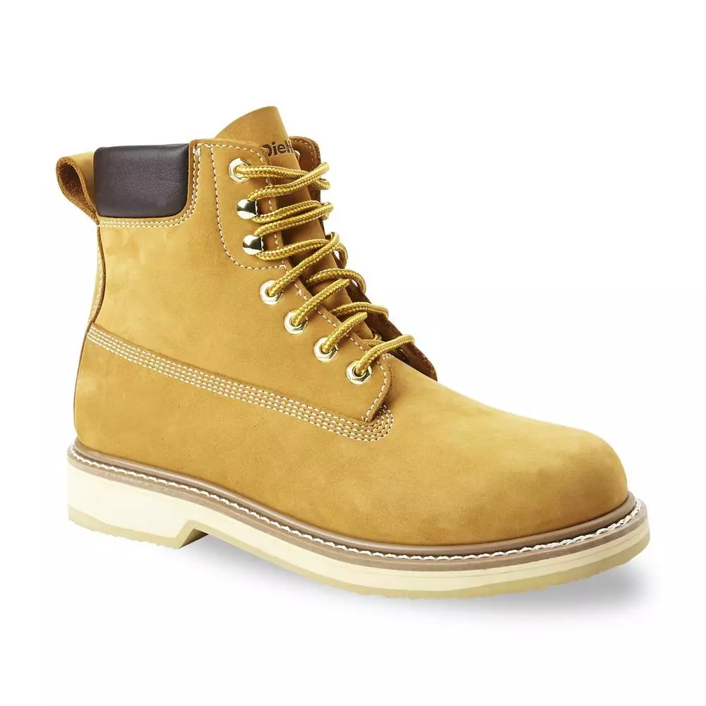 Soft Toe Nubuck Leather Work Boots Wheat PU Sole Goodyear Welt 84101 Bristo
