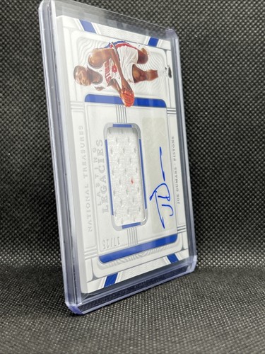 2021-22 National treasures Joe Dumars lasting legacies patch auto #17/25 - Picture 3 of 7