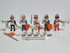 Playmobil 3130 ancien ensemble chevalier garde médiévale cour royale château