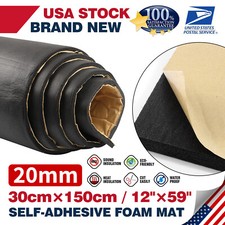 Adhesive Neoprene Rubber Sheet Sponge Foam Pad for Craft 4/5" Thick 12" x 59"