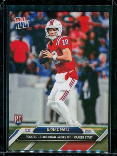 2024 Topps Now Drake Maye #10 - 1st Career Start Topps Now Rookie Card (RC)