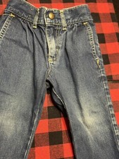 Vtg Lee Riders Toddler Jeans Faded Blue Denim Elastic Sz 2T USA Union Made