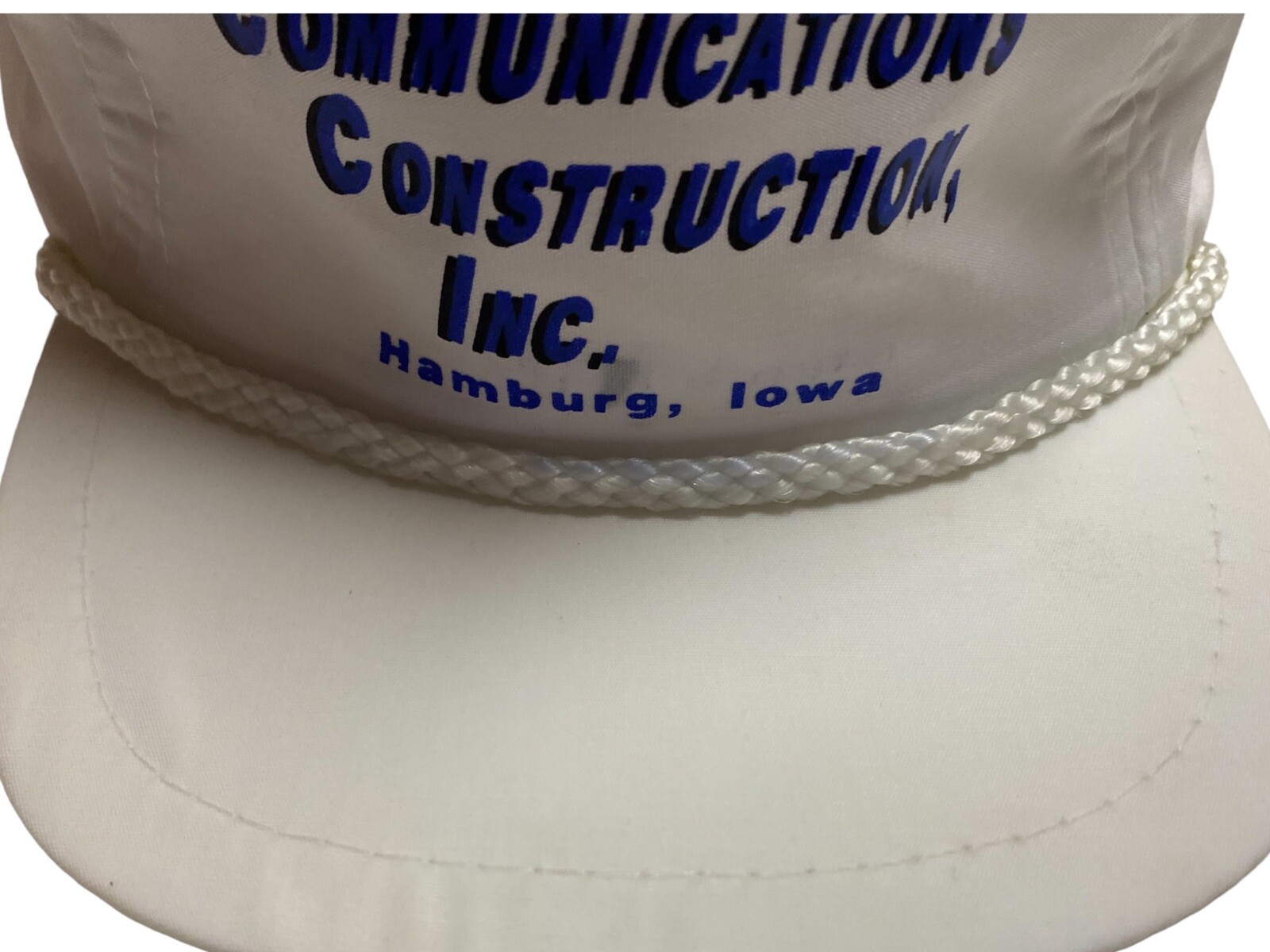 Vintage Construction Baseball Hat Cap Hamburg Iow… - image 3