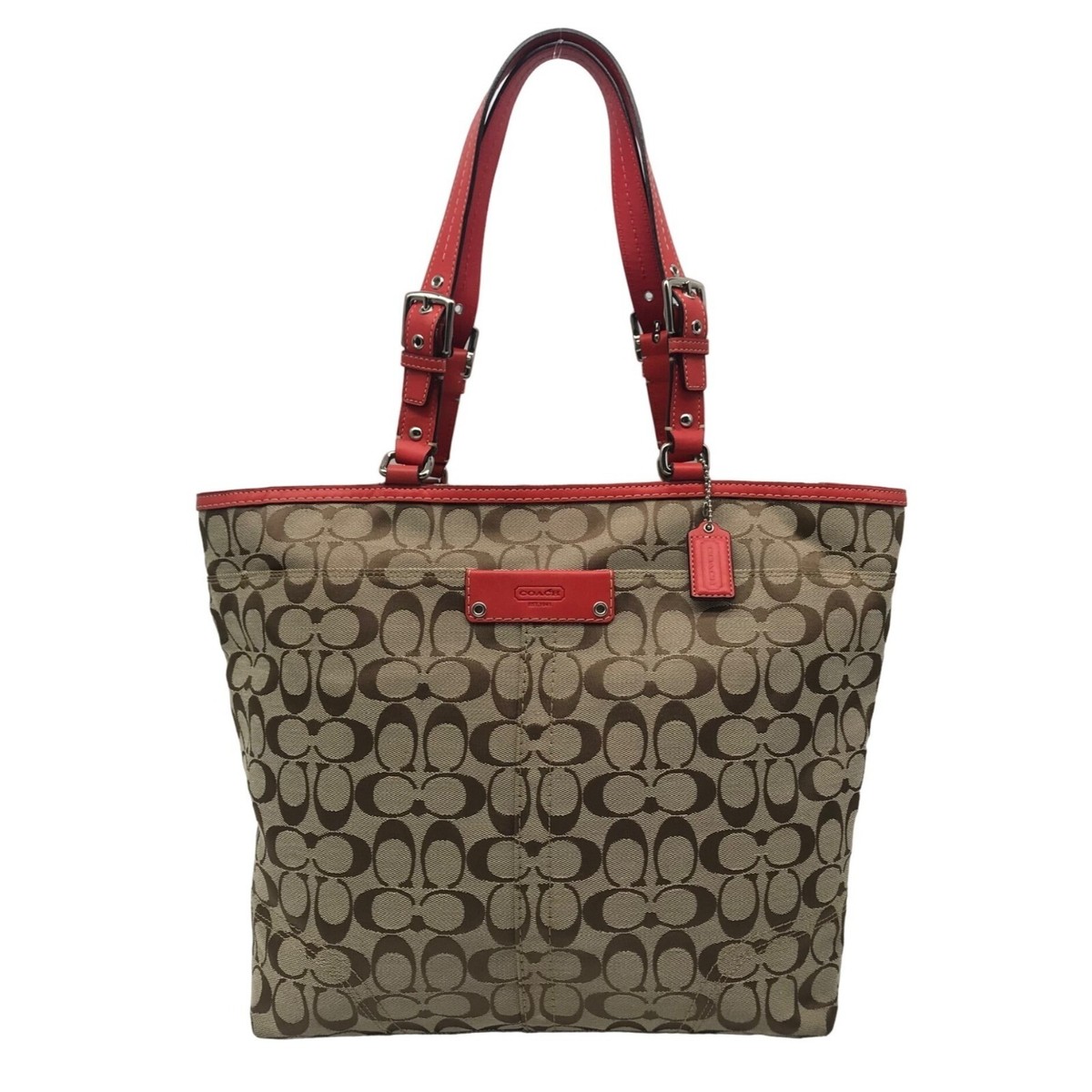 Coach Hamptons Beige Signature Canvas Book Tote Bag | eBay