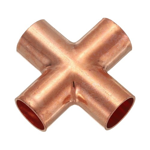 3/4"(19.05mm) Copper Cross Pipe Fitting 4 Way Welding Copper Connector