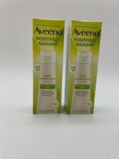 EXPIRED 2x Aveeno Positively Radiant Daily Moisturizer SPF 30 TRIAL SIZE 1.0 oz