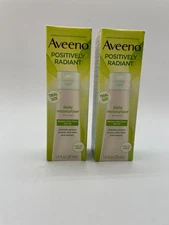 EXPIRED 2x Aveeno Positively Radiant Daily Moisturizer SPF 30 TRIAL SIZE 1.0 oz