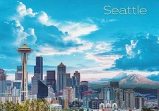 "Where's Waldo" Seattle Mariners T-Mobile Park & Seahawk Lumen Field Postcard #1