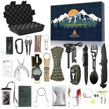 Advent Calendar 2025 Survival Kit for Men, 24 Days Christmas Countdown Calendar