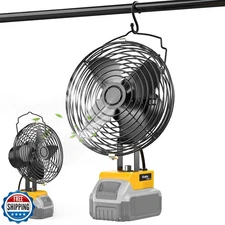 Ecarke 7 Inch Floor Fan for DeWalt 20V MAX Battery, 20W 3500RPM Cordless Jobs