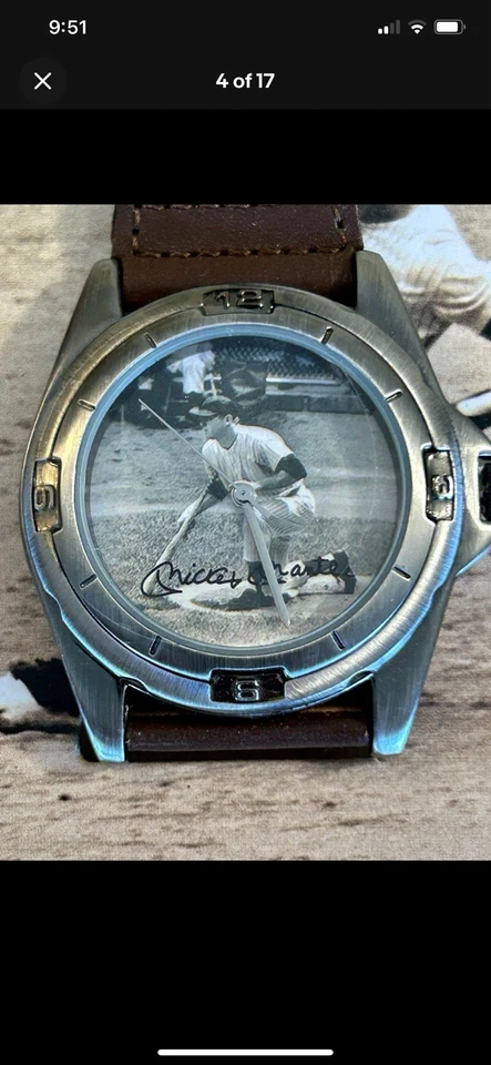 RELOJ PULSERA VINTAGE LIFE MAGAZINE Serie Coleccionista MICKEY MANTLE Leyendas del Béisbol Foto 4 de 4