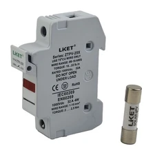 Fuse Holder Solar PV Fuse 10x38mm 12A&15A DC Strings DC1000V For Solar Panels