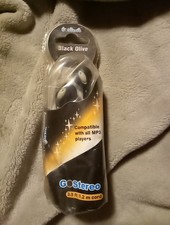 Go Stereo Mini Cuffie Compatibile con Tutti i Lettori MP3 iPod Nero Oliva