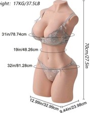 Realistic Silicone Torso Doll 37.5lb/17kg Life-Size Adult Toy - New Sealed
