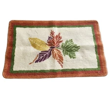 Fall Leaves Accent Rug Autumn Harvest Decor Multicolor Indoor Thanksgiving 31x19