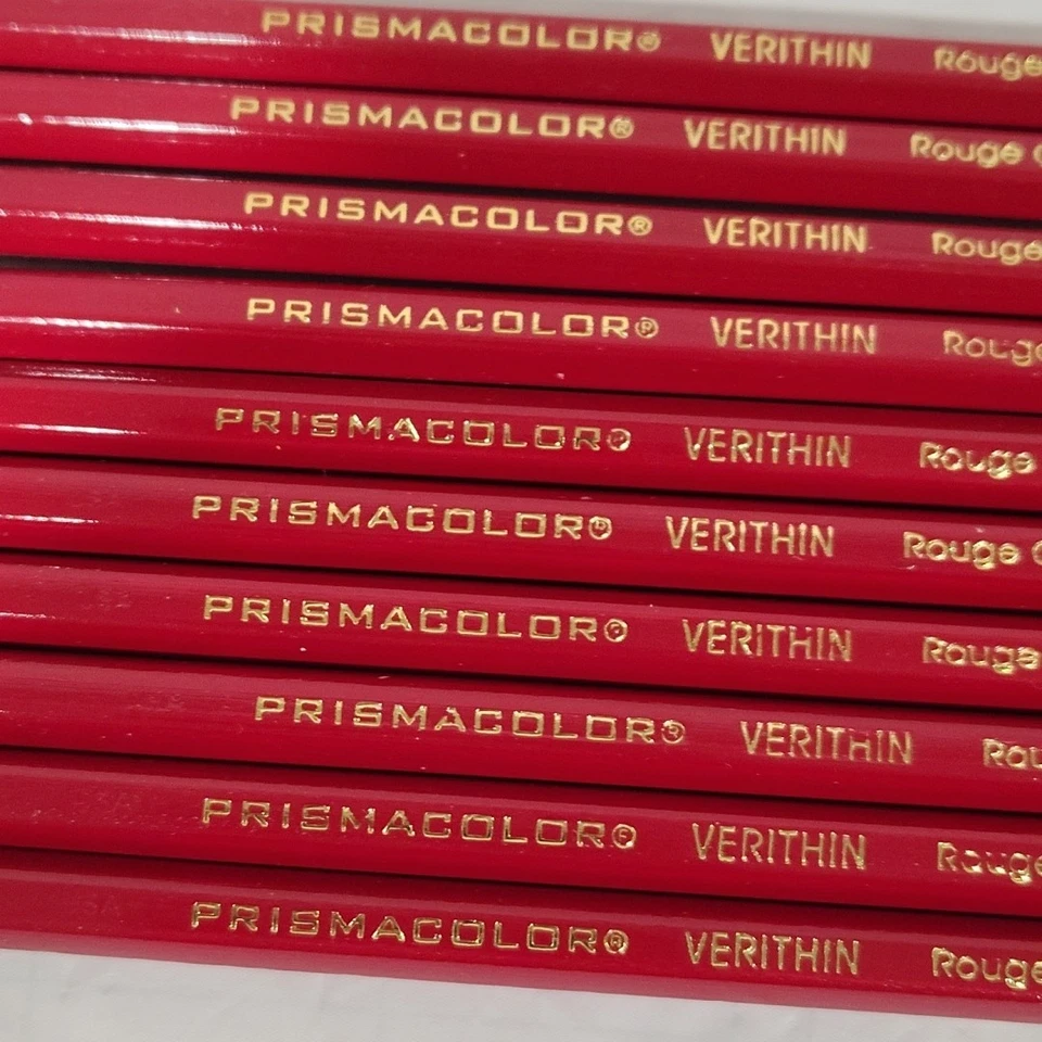 Prismacolor Verithin 2745 малиновый красный карандаши лот из 10 новый не заточенный - Изображение 3 из 4