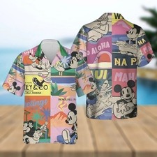 Mickey And Friends Vintage Summer Full Retro Printing Hawaiian Shirt