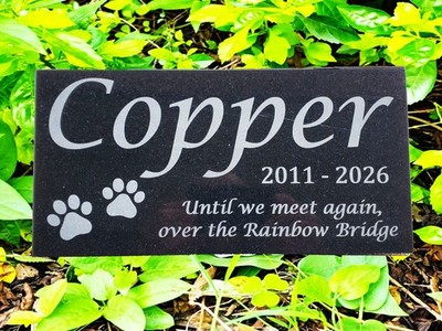 Pet Memorial Grave Stone Marker | Dog Cat Headstone Tombstone Pet Loss Gift t22