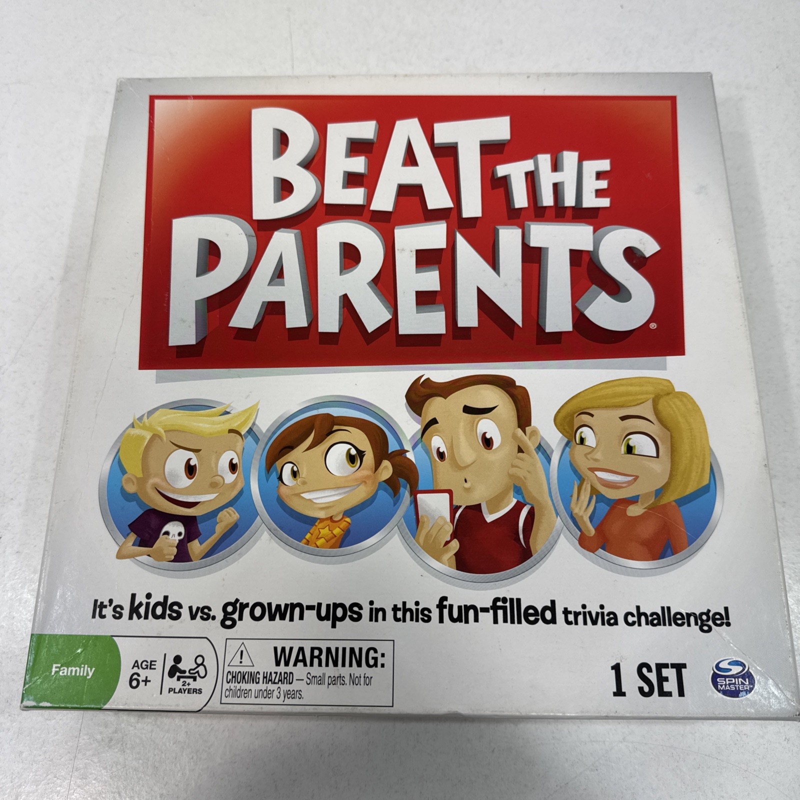 BEAT THE PARENTS By Spin master Family Fun Board Game 2+ Players Age 6+