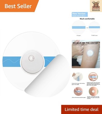 Transparent 50-Pack Sensor Covers for Libre 3 - No Glue, Waterproof Design