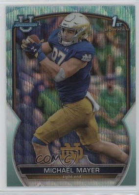 2022 Bowman U Chrome Aqua Wave Refractor 4/299 Michael Mayer #41 6o3