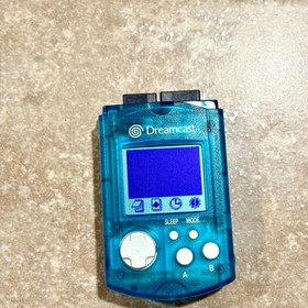SEGA Dreamcast Clear Aqua Blue Visual Memory Unit VMU DC  HKT-7000 US Seller