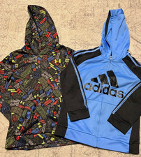 Under Armour Adidas Fleece Hoodie Size Youth Medium Jacket Lot of 2