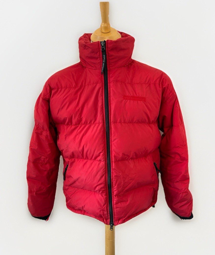 Vintage 90s Y2K Ralph Lauren Polo Sport Red Down Puffer Jacket Coat Large L