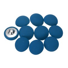 10pcs Fabric Cloth Covered Button 20mm Metal Sewing Craft Buttons Lake Blue