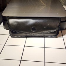 Vintage Black Leather Felt Interior Eyeglass Sunglasses Glasses Case