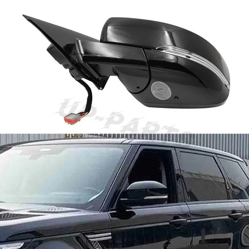 Black Driver Side Mirror Blind Spot For 2014-2019 Range Rover Sport SE HSE SVR
