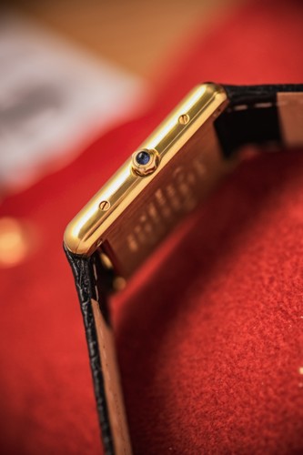 Cartier Tank - Must de Cartier Vermeil LM 23x30mm Ref. 681006 Quartz black - Foto 13 di 21